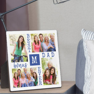 Plaque Photo Personnalisé 4 Photo Collage Meilleur Bonus Papa J