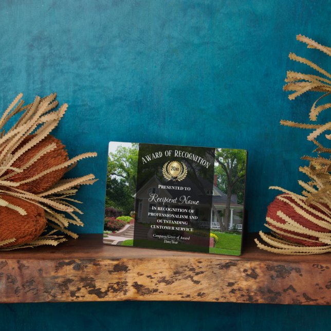 Plaque Photo Personnalisé Arrière - plan Photo Business Real Es (Côté)