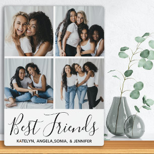 Plaque Photo Personnalisé Best Friends 4 Photo Collage