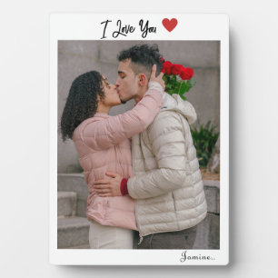Plaque Photo Personnalisé Je t'aime Photo personnalisée
