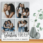 Plaque Photo Personnalisé Meilleur Amis Forever 4 Collage de ph<br><div class="desc">Célébrez votre meilleur ami et amitié avec un collage photo personnalisé meilleur amis carnet. Qu'il s'agisse d'un anniversaire, de Noël ou d'un carnet d'action amicale, ce meilleur cadeau d'amis est un cadeau merveilleux qui sera un trésor pour les années à venir. Personnalisé avec 4 photos et noms de vos amis...</div>