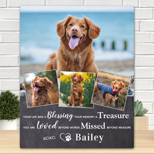 Plaque Photo Personnalisé Perte de chien animal de compagnie So (Créateur téléchargé)
