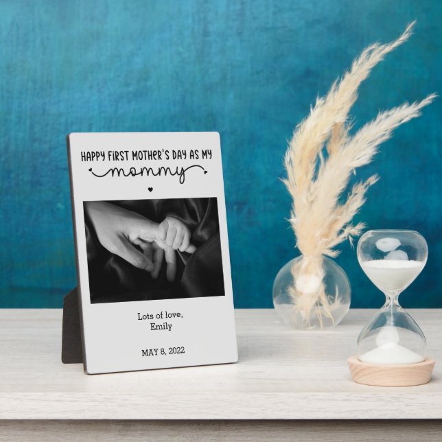 Plaque Photo Personnalisé Première Fête des Mères Photo Cute Mi (Côté)