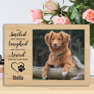 Plaque Photo Personnalisé Rustic Pet Memorial