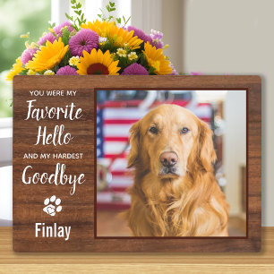 Plaque Photo Personnalisé Rustique Photo Pet Memorial