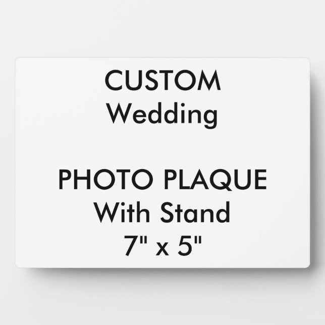 Plaque photo personnalisée mariage 7" x 5" (Devant)