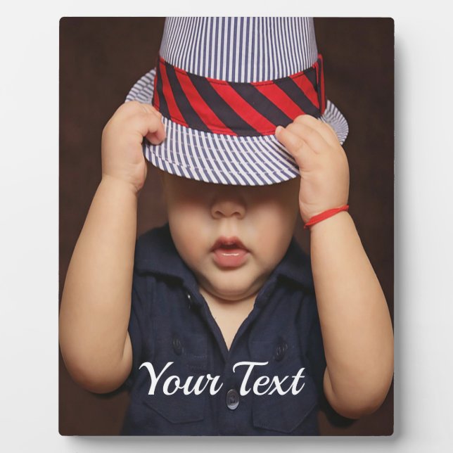 Plaque photo personnalisée pour bébé avec nacelle (Devant)