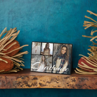 Plaque Photo Personnaliser Chic Black Photo Collage