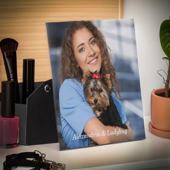 Plaque Photo Personnaliser la photo personnalisée Easel (Custom Photo Personalize Easel Plaque is great to place your favorite photo give as a gift. )