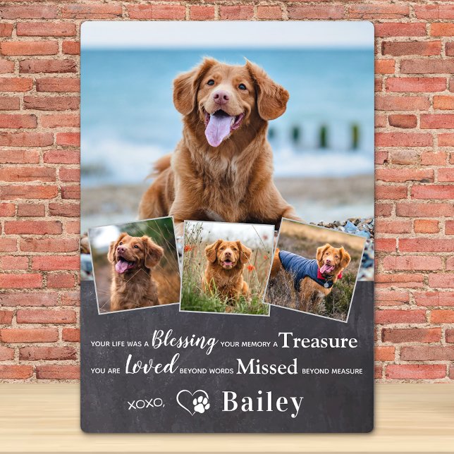 Plaque Photo Perte de chien commémoratif animal Poème du Souven (Créateur téléchargé)
