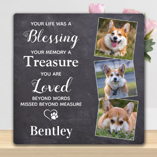 Plaque Photo Pet Dog Memorial Animaux de compagnie perte cadeau