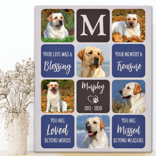 Plaque Photo Pet Dog Memorial Remembrance Modern Colors 6 Photo