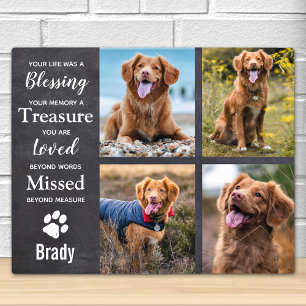 Plaque Photo Pet Memorial personnalisé chien photo Collage