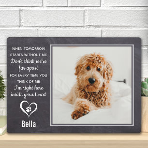 Plaque Photo Pet Memorial Pet Perte de l'animal de compagnie So
