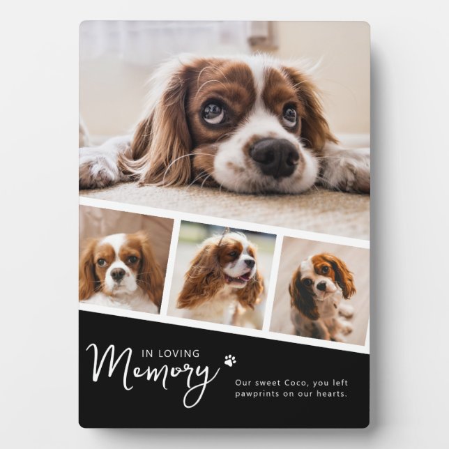 Plaque Photo Pet Memorial Photo Collage (Devant)