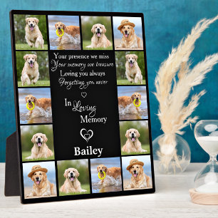 Plaque Photo Pet Memorial Remembrance Keepsake 14 Photo Collage