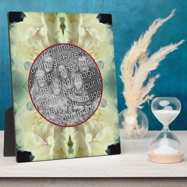 Plaque Photo Pétales de fleurs de pivoines blanches Créez votre (Côté)