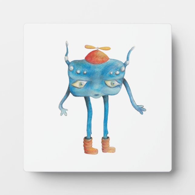 Plaque Photo Petit Alien Pi (Devant)