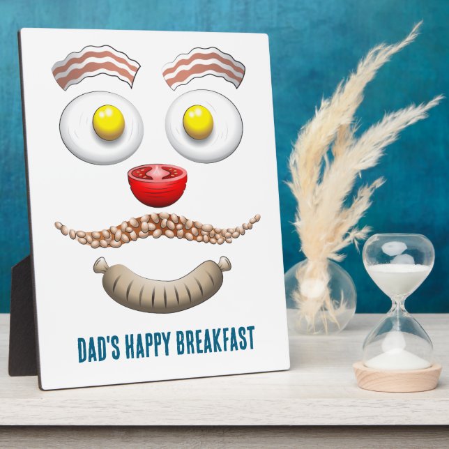 PLAQUE PHOTO PETIT-DÉJEUNER HEUREUX DE PAPA (Côté)