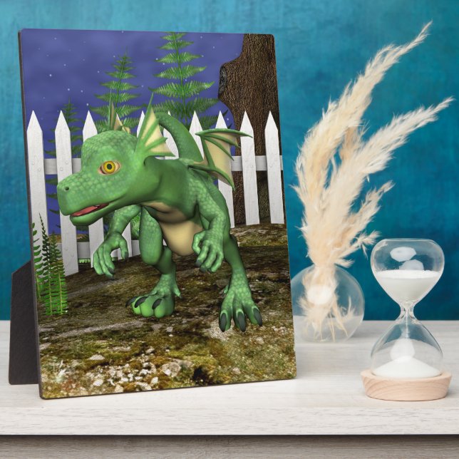 Plaque Photo Petit dragon (Côté)