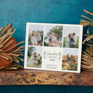 Plaque Photo Petit-enfants photo collage amour grand-mère gardi