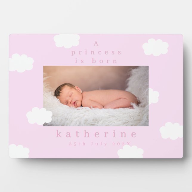 Plaque Photo Petit Nuage Rose Pastel (Devant)