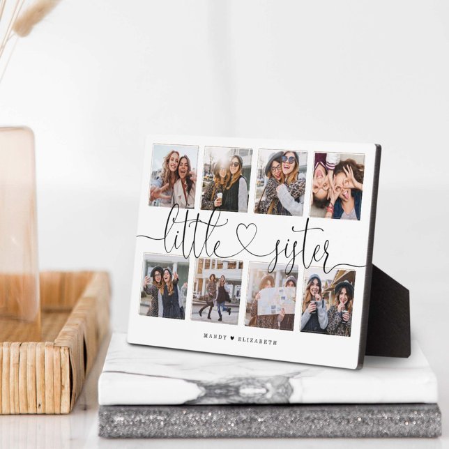 Plaque Photo Petite Soeur Script Cadeau Pour Soeur Photo Collag (Créateur téléchargé)