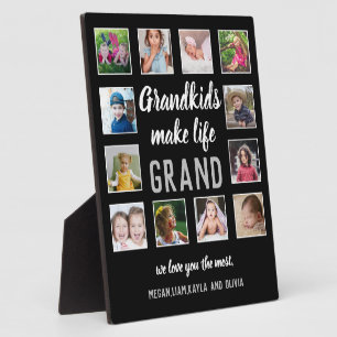 Plaque Photo Petits-enfants font la vie Grand Citation 12 Photo