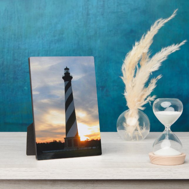 Plaque Photo Phare de Cape Hatteras au coucher du soleil (Côté)