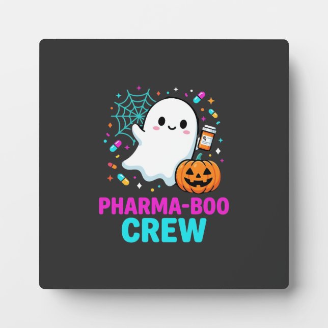 Plaque Photo Pharmacien Halloween Pharma-Boo Crew Conception de (Devant)