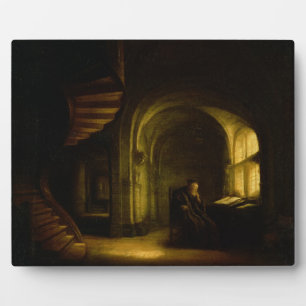 Plaque Photo Philosopher with an Open Book, 1625-7 (oil on pane