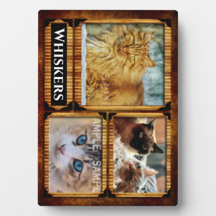 Plaque Photo Phocollage de Pet memorial bamboo wood framework