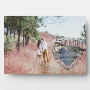 Plaque Photo Photo 6e anniversaire du Mariage Emblème du coeur 