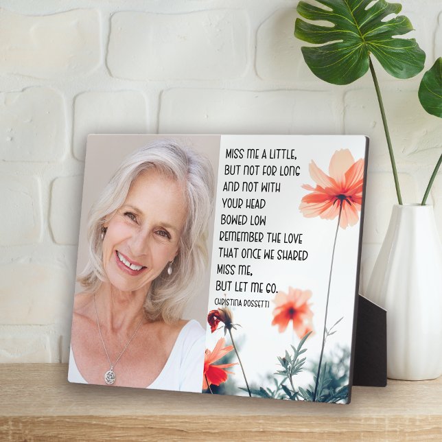 Plaque Photo Photo Citation Mémorielle Manquer Moi Mais Laisser (Créateur téléchargé)