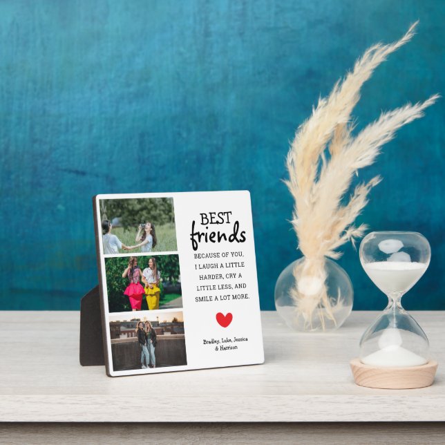 Plaque Photo Photo Collage & Citation des meilleurs amis branch (Insitu)