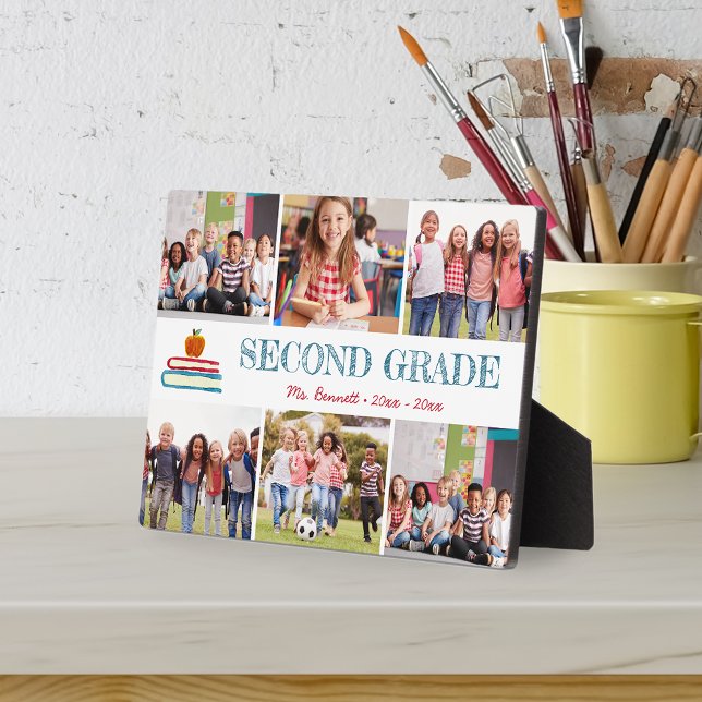 Plaque Photo Photo Collage Enfants de l'école Garder l'année (Créateur téléchargé)