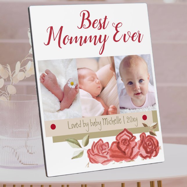 Plaque Photo Photo Collage Meilleur Mère Jour des Premières Mèr (Créateur téléchargé)