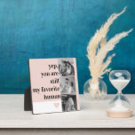 Plaque Photo Photo Collage Moderne & Romantique Jolie Citation<br><div class="desc">Photo Collage Moderne & Romantique Jolie Citation Cadeau</div>