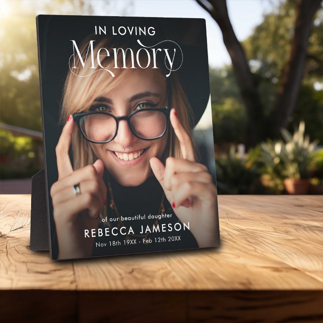 Plaque Photo Photo commémoratif 'En souvenir affectueux' Hommag (Créateur téléchargé)