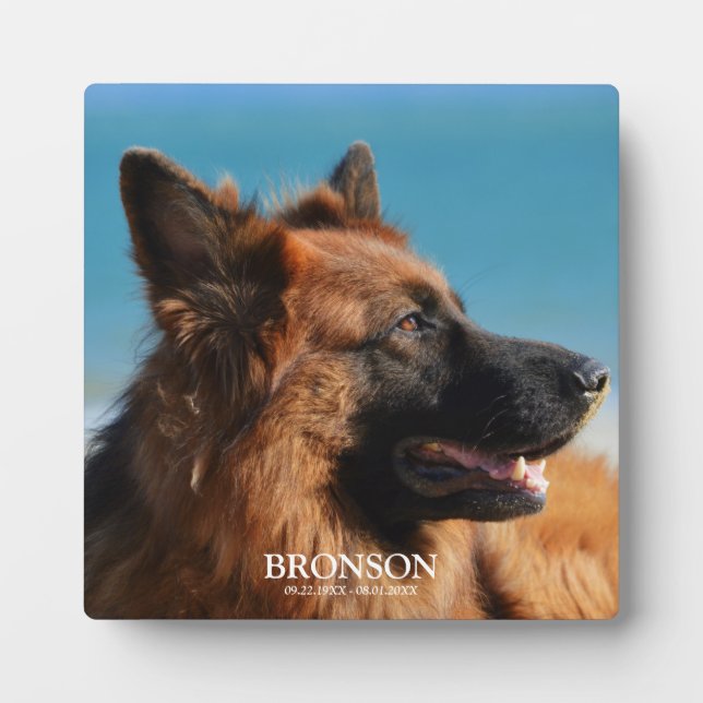 Plaque Photo Photo commémorative personnalisée pour animaux (Devant)