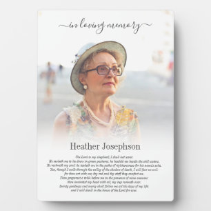 Plaque Photo Photo commémorative simple Psalm