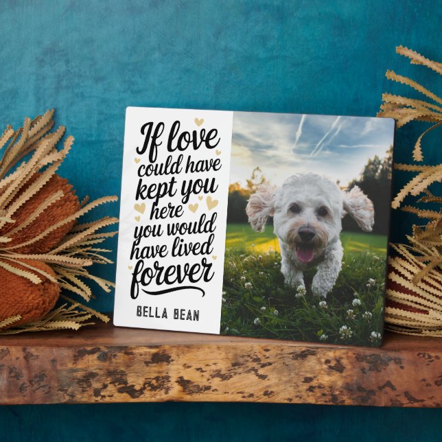 Plaque Photo Photo de citation de mémorial de chien familier (Côté)