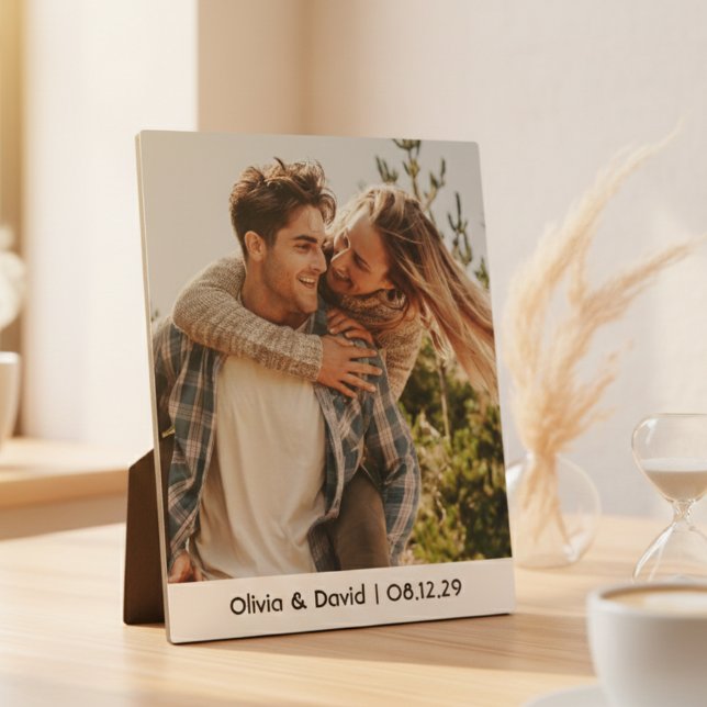 Plaque Photo Photo de couple de mariage heureux (Créateur téléchargé)