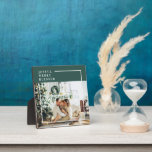 Plaque Photo Photo de famille moderne | Joyeux Joyeux Joyeux Bé<br><div class="desc">Photo de famille moderne | Joyeux Joyeux Joyeux Béni | Vert</div>