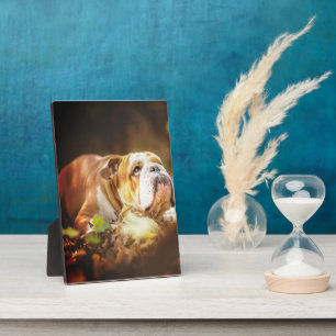 Plaque Photo Photo de la forêt de Bulldog en anglais