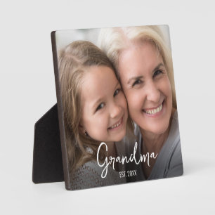 Plaque Photo Photo de l'année de création de grand-mère personn