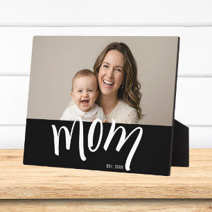 Plaque Photo Photo de maman et bébé année d'établissement perso
