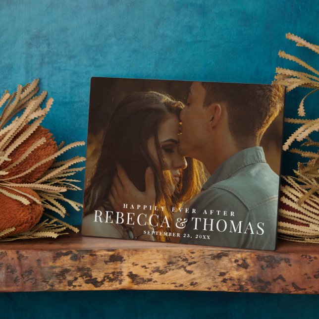 Plaque Photo Photo de mariage de type moderne (Côté)