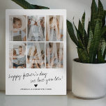 Plaque Photo Photo de modèle de superposition moderne<br><div class="desc">Plaque photo de fête des pères moderne avec 6 photos de famille que vous pouvez remplacer par la vôtre,  avec le mot "PAWPAW" dans une couche défraîchie,  un message personnalisé,  un coeur mignon,  et les noms des petits-enfants.</div>