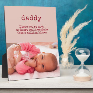 Plaque Photo Photo de papa Poem et personnalisation Baby Girl
